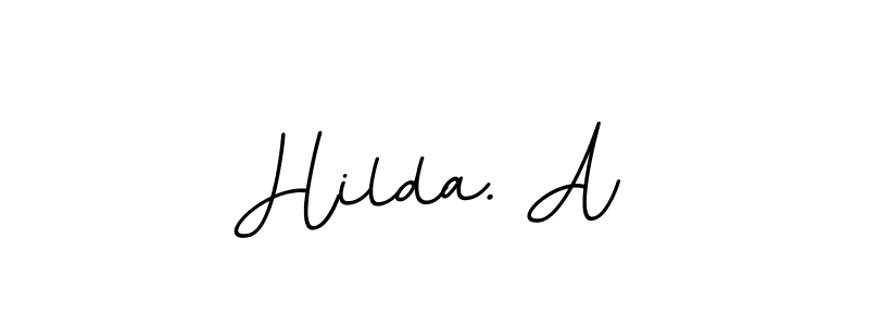 if you are searching for the best signature style for your name Hilda. A. so please give up your signature search. here we have designed multiple signature styles  using BallpointsItalic-DORy9. Hilda. A signature style 11 images and pictures png