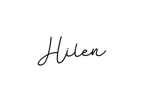 Hilen stylish signature style. Best Handwritten Sign (BallpointsItalic-DORy9) for my name. Handwritten Signature Collection Ideas for my name Hilen. Hilen signature style 11 images and pictures png