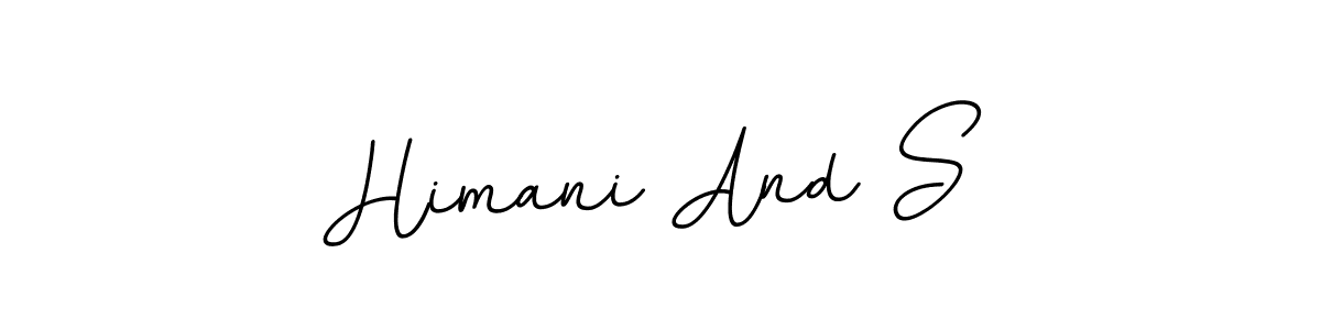 Use a signature maker to create a handwritten signature online. With this signature software, you can design (BallpointsItalic-DORy9) your own signature for name Himani And S. Himani And S signature style 11 images and pictures png