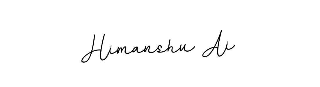 How to make Himanshu Ai name signature. Use BallpointsItalic-DORy9 style for creating short signs online. This is the latest handwritten sign. Himanshu Ai signature style 11 images and pictures png