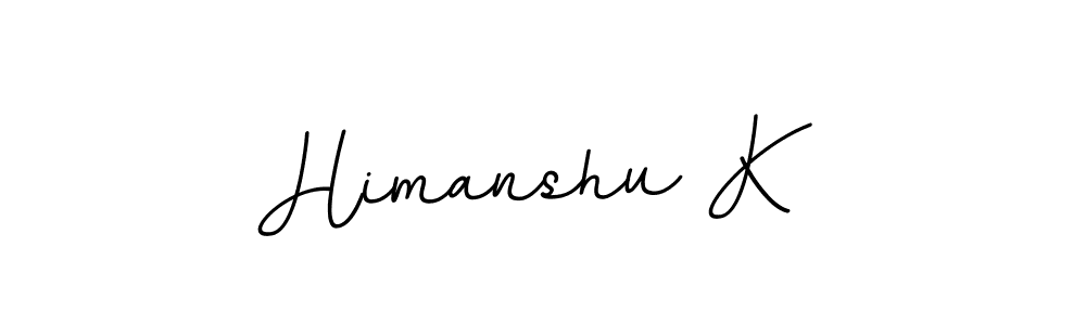 Create a beautiful signature design for name Himanshu K. With this signature (BallpointsItalic-DORy9) fonts, you can make a handwritten signature for free. Himanshu K signature style 11 images and pictures png