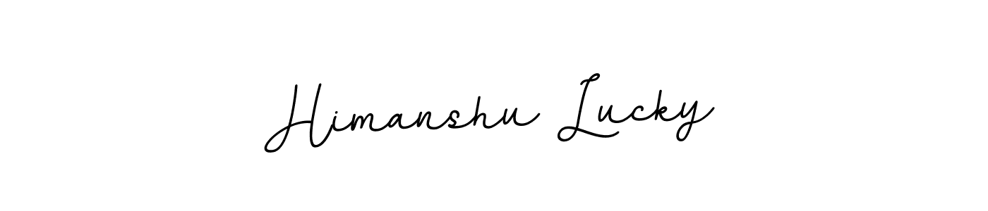 Use a signature maker to create a handwritten signature online. With this signature software, you can design (BallpointsItalic-DORy9) your own signature for name Himanshu Lucky. Himanshu Lucky signature style 11 images and pictures png