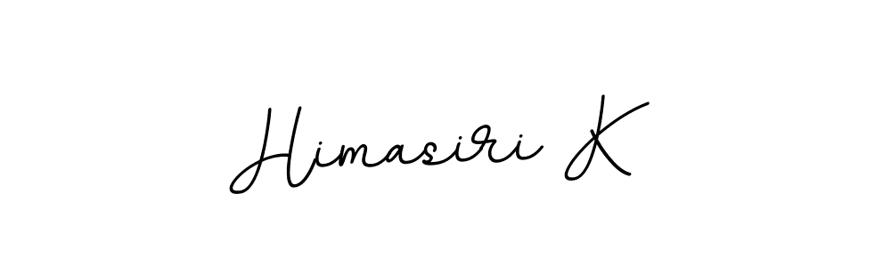Use a signature maker to create a handwritten signature online. With this signature software, you can design (BallpointsItalic-DORy9) your own signature for name Himasiri K. Himasiri K signature style 11 images and pictures png