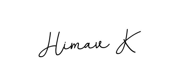 Create a beautiful signature design for name Himav K. With this signature (BallpointsItalic-DORy9) fonts, you can make a handwritten signature for free. Himav K signature style 11 images and pictures png