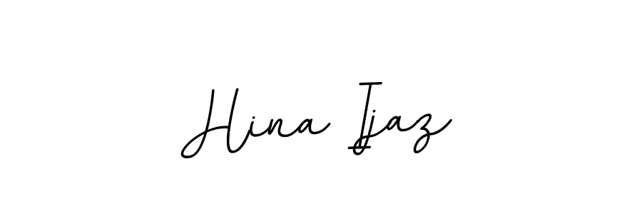 Make a beautiful signature design for name Hina Ijaz. With this signature (BallpointsItalic-DORy9) style, you can create a handwritten signature for free. Hina Ijaz signature style 11 images and pictures png