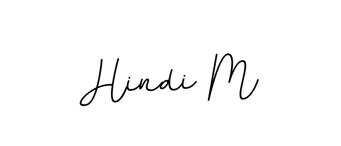 Use a signature maker to create a handwritten signature online. With this signature software, you can design (BallpointsItalic-DORy9) your own signature for name Hindi M. Hindi M signature style 11 images and pictures png