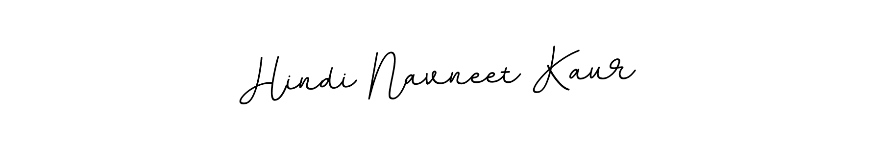 Use a signature maker to create a handwritten signature online. With this signature software, you can design (BallpointsItalic-DORy9) your own signature for name Hindi Navneet Kaur. Hindi Navneet Kaur signature style 11 images and pictures png