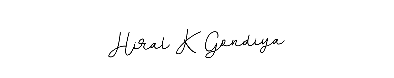 Use a signature maker to create a handwritten signature online. With this signature software, you can design (BallpointsItalic-DORy9) your own signature for name Hiral K Gondiya. Hiral K Gondiya signature style 11 images and pictures png