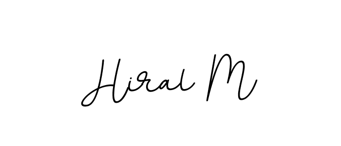 Make a beautiful signature design for name Hiral M. With this signature (BallpointsItalic-DORy9) style, you can create a handwritten signature for free. Hiral M signature style 11 images and pictures png