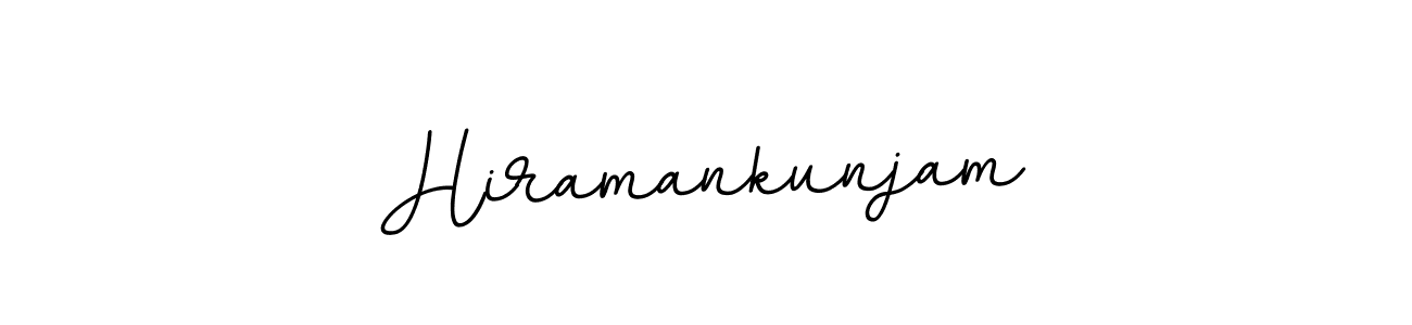 Use a signature maker to create a handwritten signature online. With this signature software, you can design (BallpointsItalic-DORy9) your own signature for name Hiramankunjam. Hiramankunjam signature style 11 images and pictures png