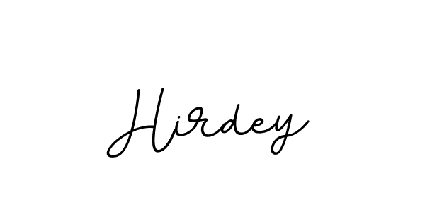 How to make Hirdey name signature. Use BallpointsItalic-DORy9 style for creating short signs online. This is the latest handwritten sign. Hirdey signature style 11 images and pictures png