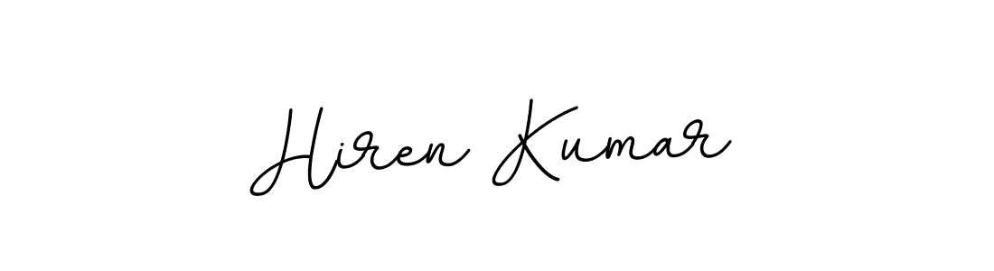 Create a beautiful signature design for name Hiren Kumar. With this signature (BallpointsItalic-DORy9) fonts, you can make a handwritten signature for free. Hiren Kumar signature style 11 images and pictures png