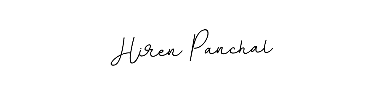 if you are searching for the best signature style for your name Hiren Panchal. so please give up your signature search. here we have designed multiple signature styles  using BallpointsItalic-DORy9. Hiren Panchal signature style 11 images and pictures png