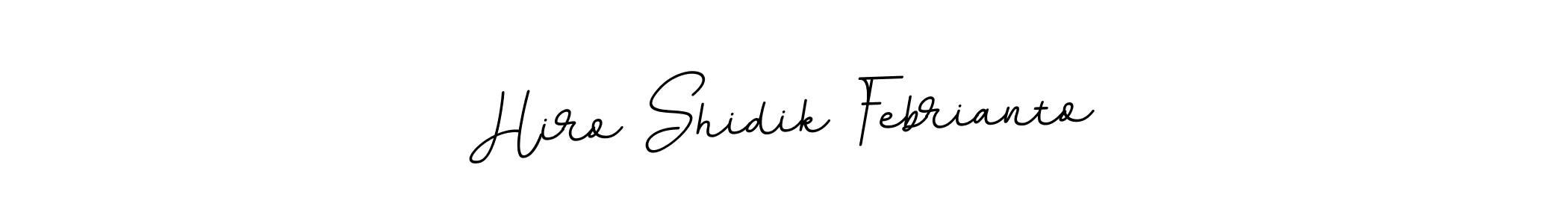 Design your own signature with our free online signature maker. With this signature software, you can create a handwritten (BallpointsItalic-DORy9) signature for name Hiro Shidik Febrianto. Hiro Shidik Febrianto signature style 11 images and pictures png