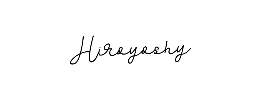 How to make Hiroyoshy signature? BallpointsItalic-DORy9 is a professional autograph style. Create handwritten signature for Hiroyoshy name. Hiroyoshy signature style 11 images and pictures png