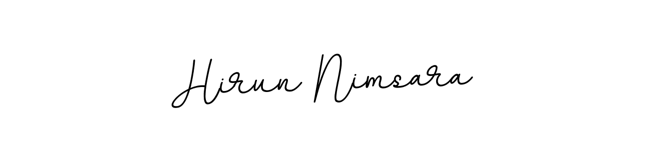 Use a signature maker to create a handwritten signature online. With this signature software, you can design (BallpointsItalic-DORy9) your own signature for name Hirun Nimsara. Hirun Nimsara signature style 11 images and pictures png