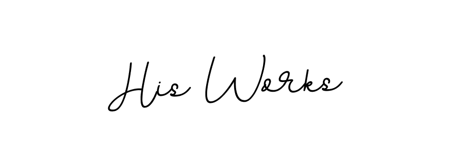 Similarly BallpointsItalic-DORy9 is the best handwritten signature design. Signature creator online .You can use it as an online autograph creator for name His Works. His Works signature style 11 images and pictures png