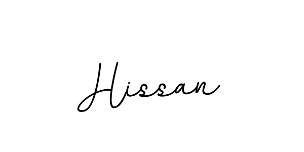 Use a signature maker to create a handwritten signature online. With this signature software, you can design (BallpointsItalic-DORy9) your own signature for name Hissan. Hissan signature style 11 images and pictures png