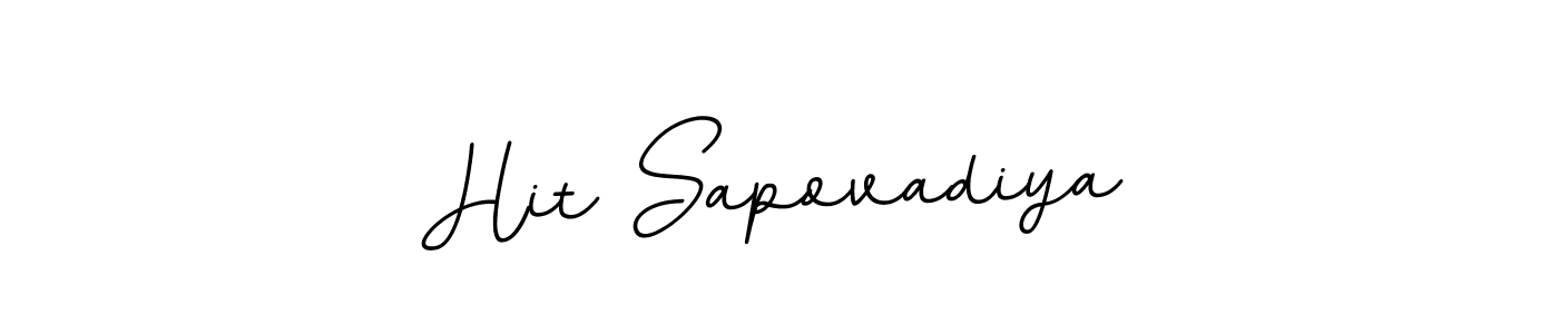 Use a signature maker to create a handwritten signature online. With this signature software, you can design (BallpointsItalic-DORy9) your own signature for name Hit Sapovadiya. Hit Sapovadiya signature style 11 images and pictures png