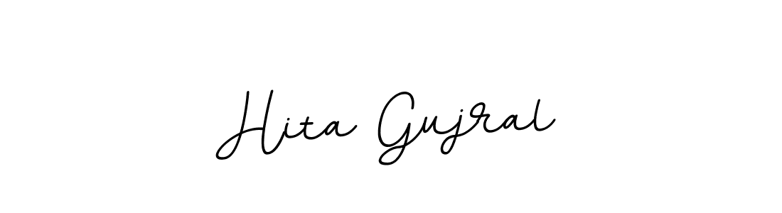The best way (BallpointsItalic-DORy9) to make a short signature is to pick only two or three words in your name. The name Hita Gujral include a total of six letters. For converting this name. Hita Gujral signature style 11 images and pictures png