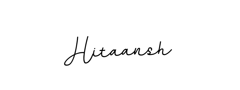 Hitaansh stylish signature style. Best Handwritten Sign (BallpointsItalic-DORy9) for my name. Handwritten Signature Collection Ideas for my name Hitaansh. Hitaansh signature style 11 images and pictures png