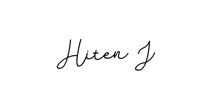 It looks lik you need a new signature style for name Hiten J. Design unique handwritten (BallpointsItalic-DORy9) signature with our free signature maker in just a few clicks. Hiten J signature style 11 images and pictures png