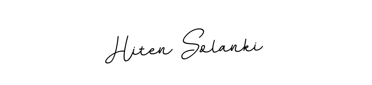 The best way (BallpointsItalic-DORy9) to make a short signature is to pick only two or three words in your name. The name Hiten Solanki include a total of six letters. For converting this name. Hiten Solanki signature style 11 images and pictures png