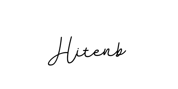 The best way (BallpointsItalic-DORy9) to make a short signature is to pick only two or three words in your name. The name Hitenb include a total of six letters. For converting this name. Hitenb signature style 11 images and pictures png