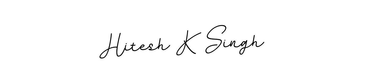 Use a signature maker to create a handwritten signature online. With this signature software, you can design (BallpointsItalic-DORy9) your own signature for name Hitesh K Singh. Hitesh K Singh signature style 11 images and pictures png