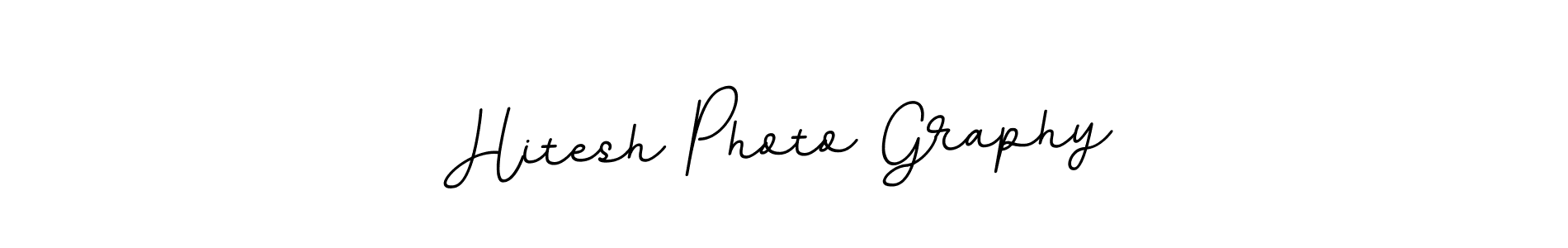 How to make Hitesh Photo Graphy name signature. Use BallpointsItalic-DORy9 style for creating short signs online. This is the latest handwritten sign. Hitesh Photo Graphy signature style 11 images and pictures png