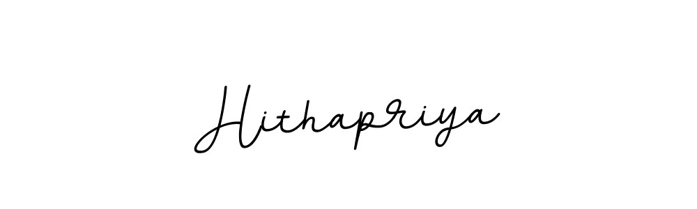 The best way (BallpointsItalic-DORy9) to make a short signature is to pick only two or three words in your name. The name Hithapriya include a total of six letters. For converting this name. Hithapriya signature style 11 images and pictures png