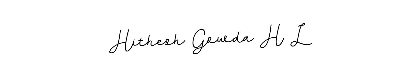 The best way (BallpointsItalic-DORy9) to make a short signature is to pick only two or three words in your name. The name Hithesh Gowda H L include a total of six letters. For converting this name. Hithesh Gowda H L signature style 11 images and pictures png