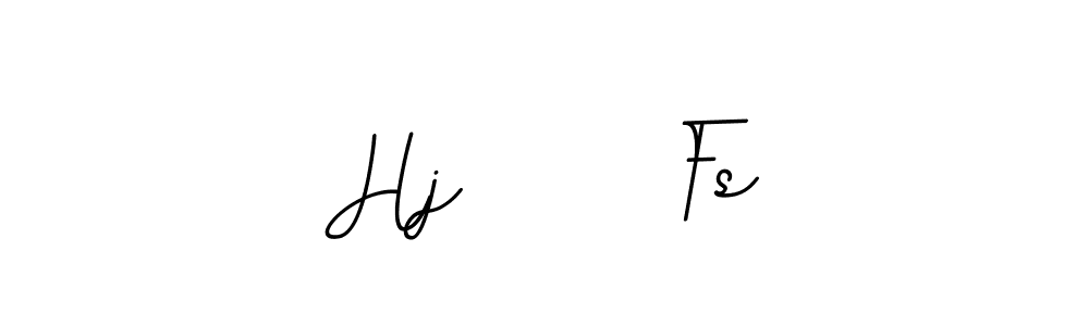 Design your own signature with our free online signature maker. With this signature software, you can create a handwritten (BallpointsItalic-DORy9) signature for name Hj      Fs. Hj      Fs signature style 11 images and pictures png