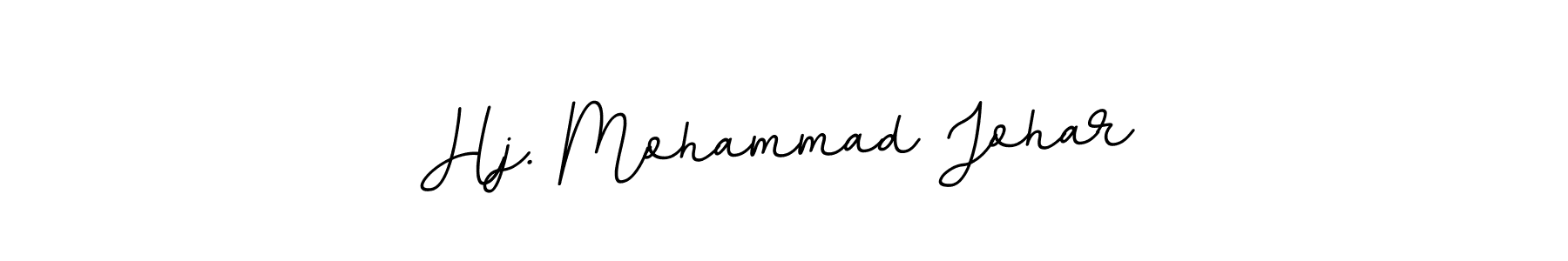 How to make Hj. Mohammad Johar name signature. Use BallpointsItalic-DORy9 style for creating short signs online. This is the latest handwritten sign. Hj. Mohammad Johar signature style 11 images and pictures png