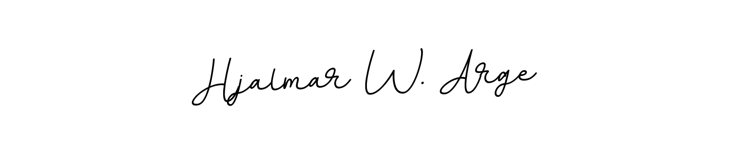 This is the best signature style for the Hjalmar W. Arge name. Also you like these signature font (BallpointsItalic-DORy9). Mix name signature. Hjalmar W. Arge signature style 11 images and pictures png