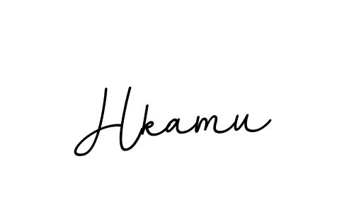 Design your own signature with our free online signature maker. With this signature software, you can create a handwritten (BallpointsItalic-DORy9) signature for name Hkamu. Hkamu signature style 11 images and pictures png
