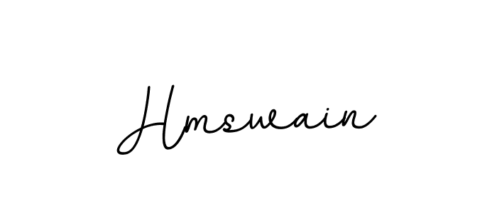 Design your own signature with our free online signature maker. With this signature software, you can create a handwritten (BallpointsItalic-DORy9) signature for name Hmswain. Hmswain signature style 11 images and pictures png
