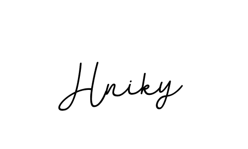 Create a beautiful signature design for name Hniky. With this signature (BallpointsItalic-DORy9) fonts, you can make a handwritten signature for free. Hniky signature style 11 images and pictures png