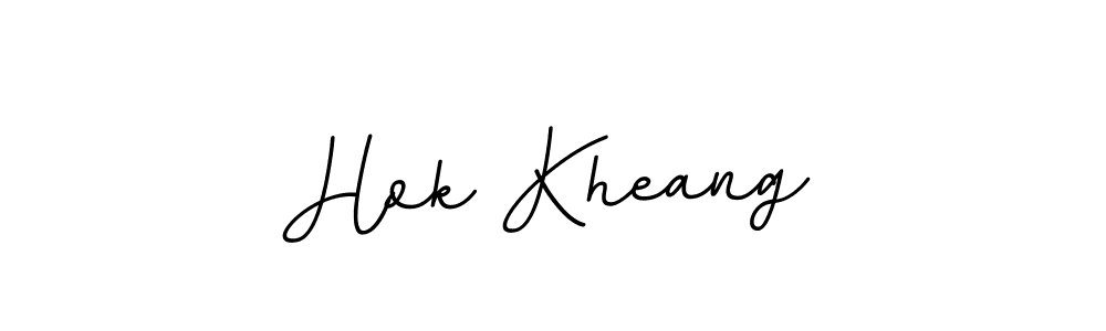 Use a signature maker to create a handwritten signature online. With this signature software, you can design (BallpointsItalic-DORy9) your own signature for name Hok Kheang. Hok Kheang signature style 11 images and pictures png