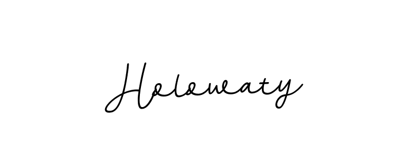 Design your own signature with our free online signature maker. With this signature software, you can create a handwritten (BallpointsItalic-DORy9) signature for name Holowaty. Holowaty signature style 11 images and pictures png