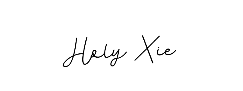 The best way (BallpointsItalic-DORy9) to make a short signature is to pick only two or three words in your name. The name Holy Xie include a total of six letters. For converting this name. Holy Xie signature style 11 images and pictures png