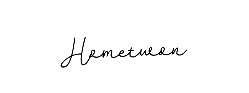 Use a signature maker to create a handwritten signature online. With this signature software, you can design (BallpointsItalic-DORy9) your own signature for name Hometwon. Hometwon signature style 11 images and pictures png
