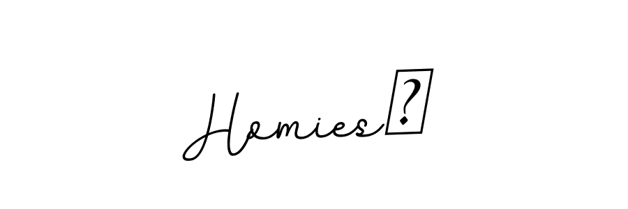 Use a signature maker to create a handwritten signature online. With this signature software, you can design (BallpointsItalic-DORy9) your own signature for name Homies♡. Homies♡ signature style 11 images and pictures png