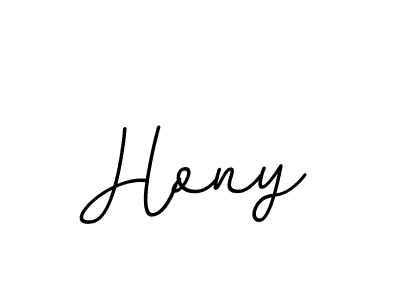 Make a beautiful signature design for name Hony. With this signature (BallpointsItalic-DORy9) style, you can create a handwritten signature for free. Hony signature style 11 images and pictures png