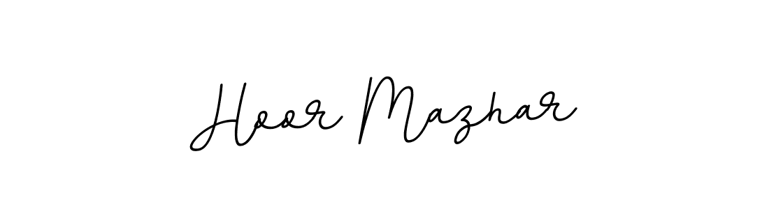 Make a beautiful signature design for name Hoor Mazhar. With this signature (BallpointsItalic-DORy9) style, you can create a handwritten signature for free. Hoor Mazhar signature style 11 images and pictures png