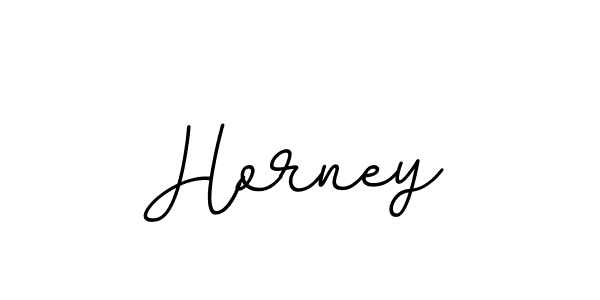 Use a signature maker to create a handwritten signature online. With this signature software, you can design (BallpointsItalic-DORy9) your own signature for name Horney. Horney signature style 11 images and pictures png
