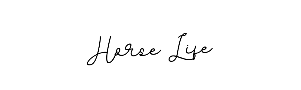 Horse Life stylish signature style. Best Handwritten Sign (BallpointsItalic-DORy9) for my name. Handwritten Signature Collection Ideas for my name Horse Life. Horse Life signature style 11 images and pictures png