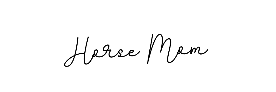 Create a beautiful signature design for name Horse Mom. With this signature (BallpointsItalic-DORy9) fonts, you can make a handwritten signature for free. Horse Mom signature style 11 images and pictures png