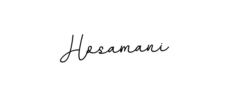 Create a beautiful signature design for name Hosamani. With this signature (BallpointsItalic-DORy9) fonts, you can make a handwritten signature for free. Hosamani signature style 11 images and pictures png
