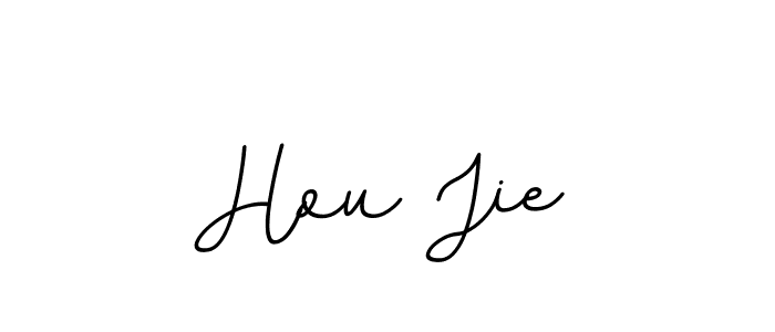 Create a beautiful signature design for name Hou Jie. With this signature (BallpointsItalic-DORy9) fonts, you can make a handwritten signature for free. Hou Jie signature style 11 images and pictures png